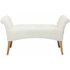 KARE Скамья с подлокотниками Motley, коллекция "Мотли" 107*62*38, Полиэстер, Полиуретан, Бук, Белый