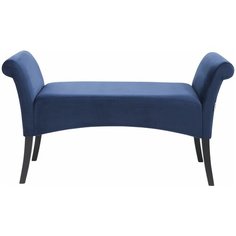 KARE Скамья с подлокотниками Motley, коллекция "Мотли" 107*62*38, Бархат, Полиуретан, Бук, Синий
