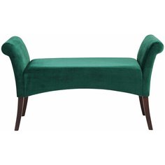 KARE Скамья с подлокотниками Motley, коллекция "Мотли" 107*62*38, Полиэстер, Полиуретан, Бук, Зеленый