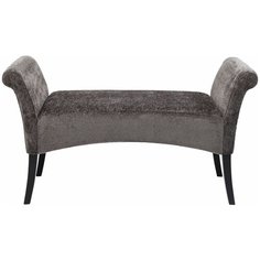 KARE Скамья с подлокотниками Motley, коллекция "Мотли" 107*62*38, Полиэстер, Полиуретан, Бук, Серый