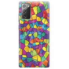 Ультратонкий силиконовый чехол-накладка для Samsung Galaxy Note 20 с принтом "Яркая мозаика" Gosso