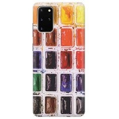 Ультратонкий силиконовый чехол-накладка для Samsung Galaxy S20+ с принтом "Палитра красок" Gosso