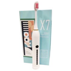 ЗВУКОВАЯ ЭЛЕКТРИЧЕСКАЯ ЗУБНАЯ ЩЕТКА SONIC TOOTHBRUSH X-7 WHITE ( с тремя дополнительными насадками )