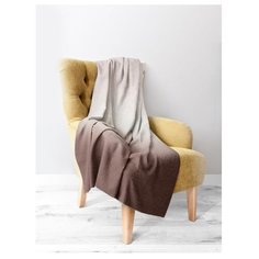 Плед LUCKY Градиент 200х220см 100%пэ, бежевый/коричневый