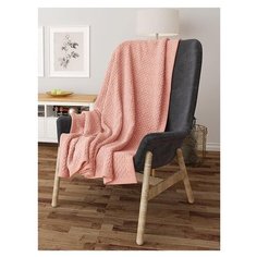 Плед DeНАСТИЯ Елочка 200х220 100%пэ, розовый