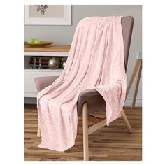 Плед LUCKY Поздравляю одноцвет. 150х200см 100%пэ, розовый