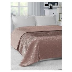 Покрывало DeNASTIA Палермо 200х240 см, атл/мат, бежевый, цветы