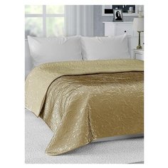 Покрывало DeNASTIA Палермо 200х240 см, атл/мат, оливковый, цветы