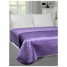 Покрывало DeNASTIA Палермо 200х240, атл/мат, сиреневый, геометрия2
