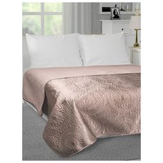 Покрывало DeNASTIA Палермо 240х260, атл/мат, св-коричневый, круги