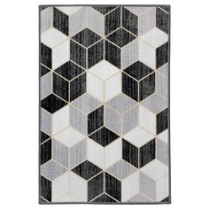 Коврик универсальный LUCKY 40х60см, бежевый/коричневый (круги/ромбы)