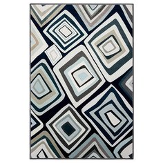 Коврик универсальный LUCKY 60х90см, синий/бежевый (кривые квадраты)