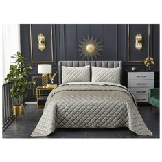 Покрывало с наволочками Sofi de Marko Леонтия Серое 240х260