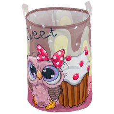 Корзина для хранения игрушек водонипроницаемая "Сова" 35х35х45 см 4332384 Globos Festival