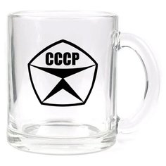 Стеклянная кружка прозрачная Знак качества Drabs