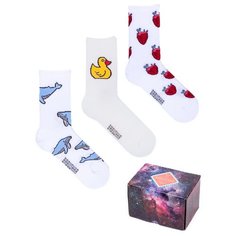 Спортивные носки Babushka, набор носков с принтом, 3 пары в коробке, размер 36-39, SPB3-4