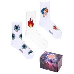 Спортивные носки Babushka, набор носков с принтом, 3 пары в коробке, размер 36-39, SPB3-5