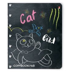 Тетради 48 листов "УЧЕНЫЙ КОТ". " Набор 5 шт. Цена за 5 штук. Альт