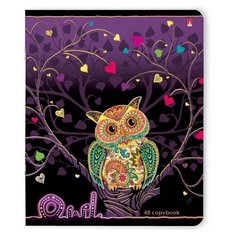 Тетради 48 листов "СКАЗОЧНЫЕ СОВЫ". Цены за 5 штук. Альт