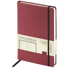 Ежедневник А5 "Megapolis Velvet" бордовый от Bruno Visconti