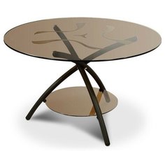 Столик журнальный Мебелик Дуэт 3, d: 85 см, черный