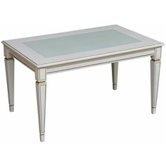 Столик журнальный Мебелик Васко В 81С, ДхШ: 92 х 58 см, белый ясень/золото