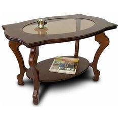 Столик журнальный Мебелик Берже 1С, ДхШ: 94 х 60 см, темно-коричневый