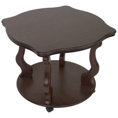 Столик журнальный Мебелик Берже 4, ДхШ: 70 х 70 см, темно-коричневый