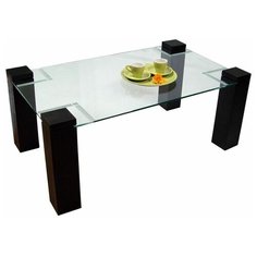 Столик журнальный Мебелик Приз 2Н, ДхШ: 100 х 60 см, венге/прозрачное стекло