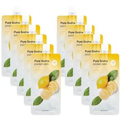 Missha Pure Source Pocket Pack Lemon ночная маска с экстрактом лимона, 10 мл, 10 шт.
