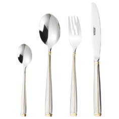 Vitesse Набор столовых приборов Lindsay, 24 предмета серебристый/золотистый