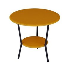 Столик журнальный Мебелик Шот, d: 55 см, черный/карри