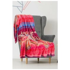 Плед Этель Арабеска 180 х 200 см, красный/розовый