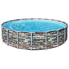 Бассейн Bestway Power Steel в комплекте 56883 коричневый/серый