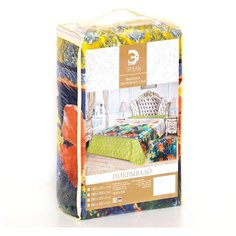 Покрывало Этель Райский сад 200 х 220 см, желтый/синий/оранжевый