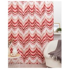 Портьеры Этель Памир на ленте 170х270 см розовый