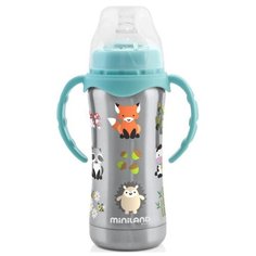 Термопоильник с соской Thermobaby серебро, 180 мл Miniland