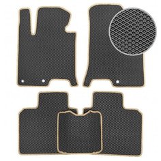 Комплект ковриков для салона ЕВА Kia Ceed II 2012-2018 (бежевый кант)Vicecar