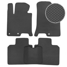 Комплект ковриков для салона ЕВА Toyota Nadia (правый руль) 1998 - 2003 с консолью (черный кант)Vicecar