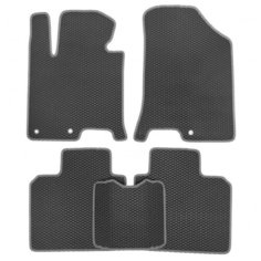 Комплект ковриков для салона ЕВА Toyota Nadia (правый руль) 1998 - 2003 с консолью (светло-серый кант)Vicecar