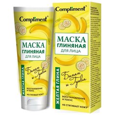 Маска для лица с желтой глиной, бананом и гуавой, 80мл Compliment