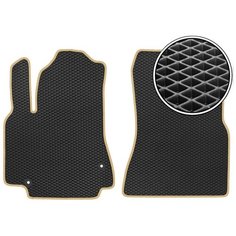 Комплект передних ковриков ЕВА Toyota Fortuner 2015 - н.в.. (бежевый кант) Vicecar