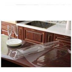 Скатерть гибкое стекло 140х80см. Толщина 0,5мм Домовой Прошка