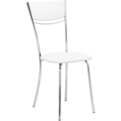 Стул Leset Татум, Хром, экокожа Белая