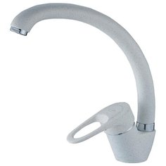 Solone Смеситель для кухни (мойки) с высоким поворотным изливом, белый