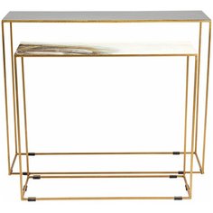 KARE Design Консоль Easy, коллекция "Легкость", количество предметов 2 100*80*28, Сталь, Белый, Черный