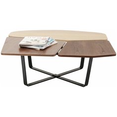 KARE Design Столик кофейный Patches, коллекция "Лоскутки" 100*36*100, МДФ, Сталь, Коричневый