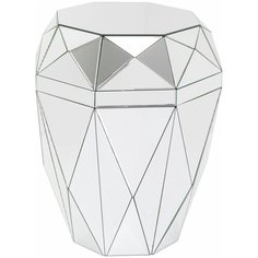 KARE Design Столик приставной Diamond, коллекция "Бриллиант" 47*61*47, Зеркальное стекло, МДФ, Бесцветный