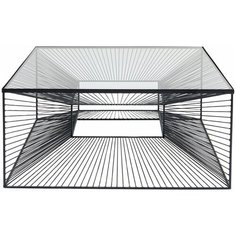 KARE Design Столик кофейный Dimension, коллекция "Измерение" 81*81*38, Сталь, Стекло, Черный