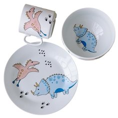 Набор посуды Динопарк (3 в 1: кружка+тарелка+пиала) Сотвори Чудо